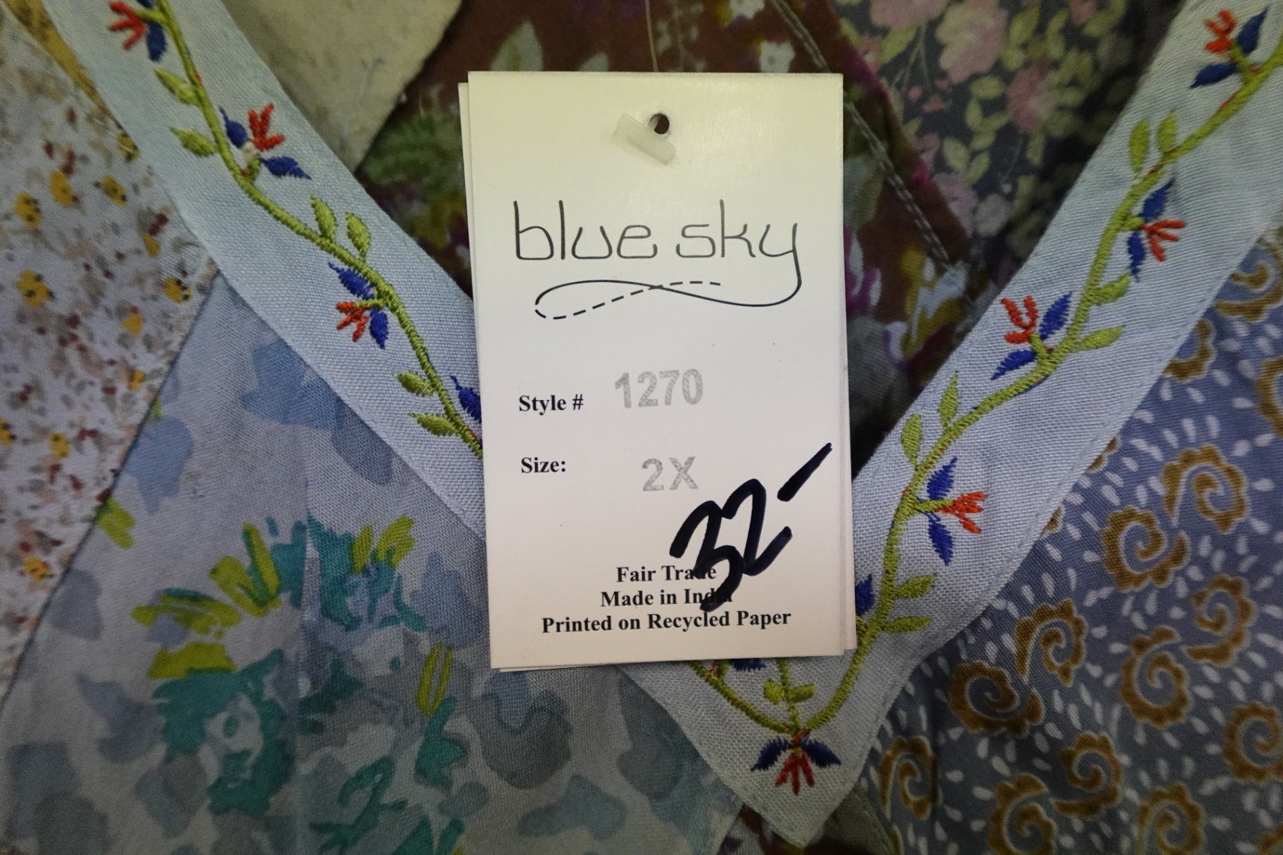 Blue Sky, Sleeveless Top, 2X