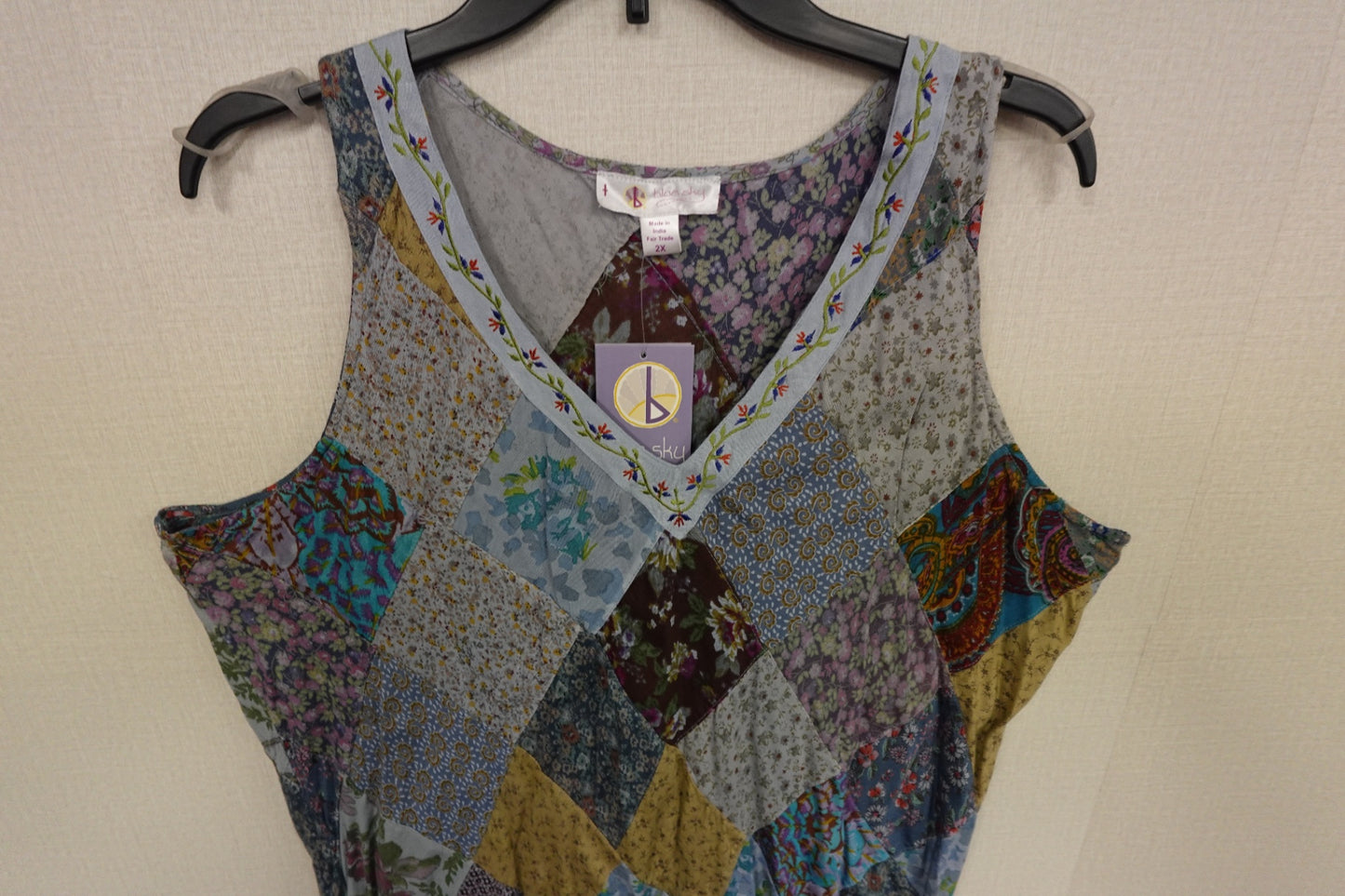 Blue Sky, Sleeveless Top, 2X
