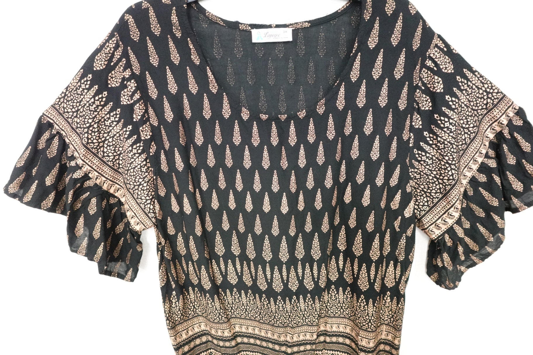 Lapogee, 3/4 SLEEVE TOP, 3X