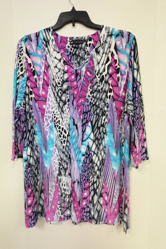 N Touch, Long Sleeves Top, 3X
