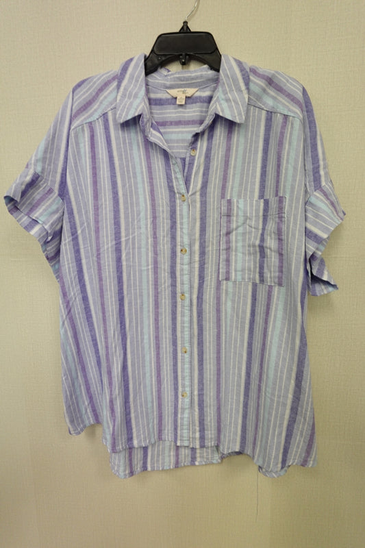 Terra & Sky, SHORT SLEEVED TOP, 20/22W