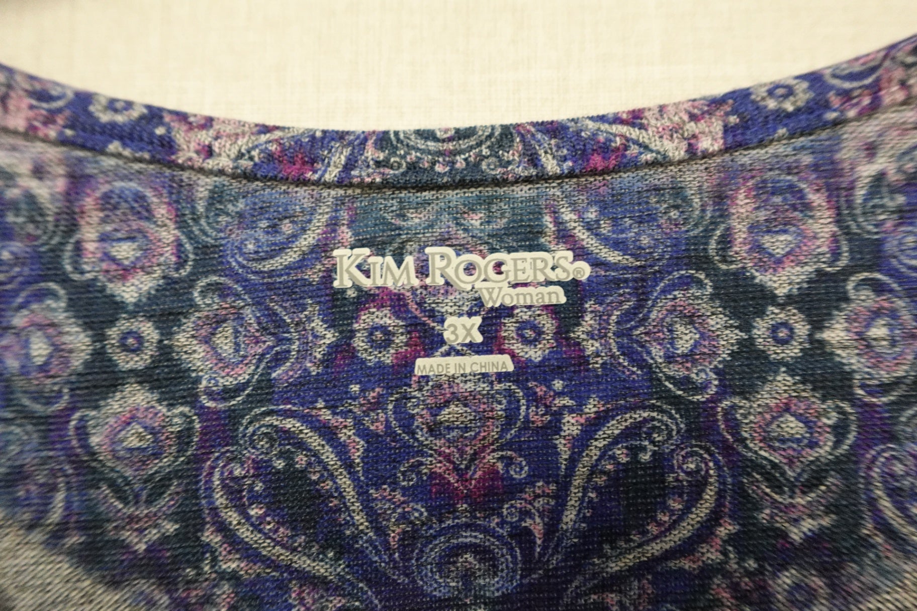 Kim Rogers, 3/4 Sleeve Top, 3X