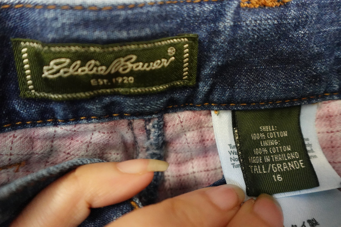 Eddie Bauer, Lined Jeans, 16- Condition: Very Good