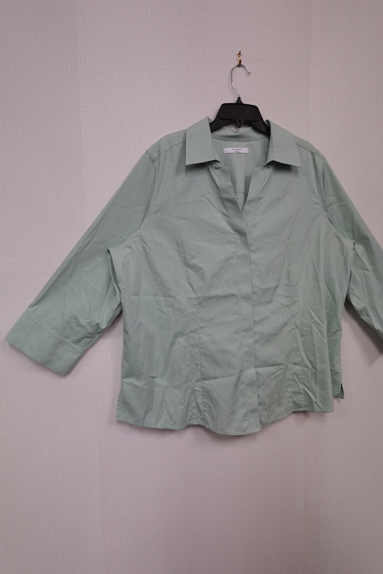 foxcroft, 3/4 SLEEVE TOP, 3X