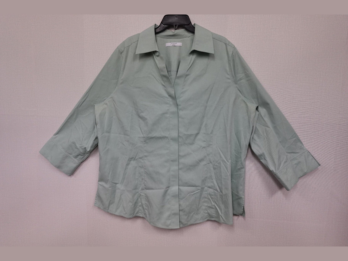 foxcroft, 3/4 SLEEVE TOP, 3X