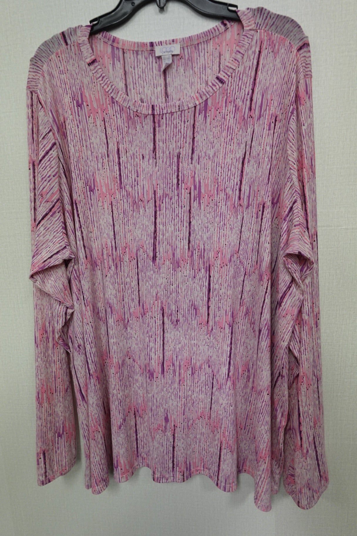 Logo layers, Long Sleeves Top, 3X
