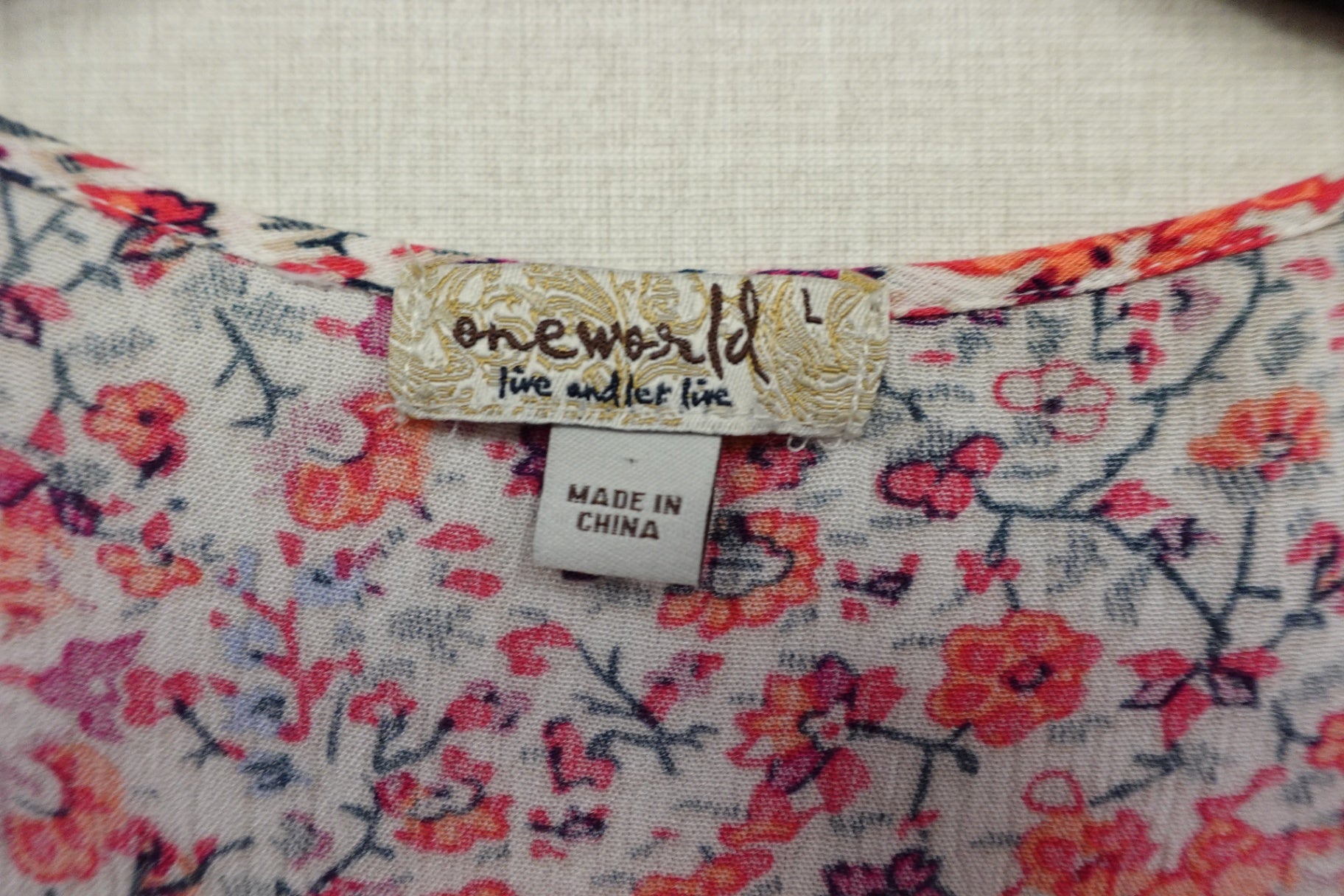 One World, Long Sleeves Top, Large