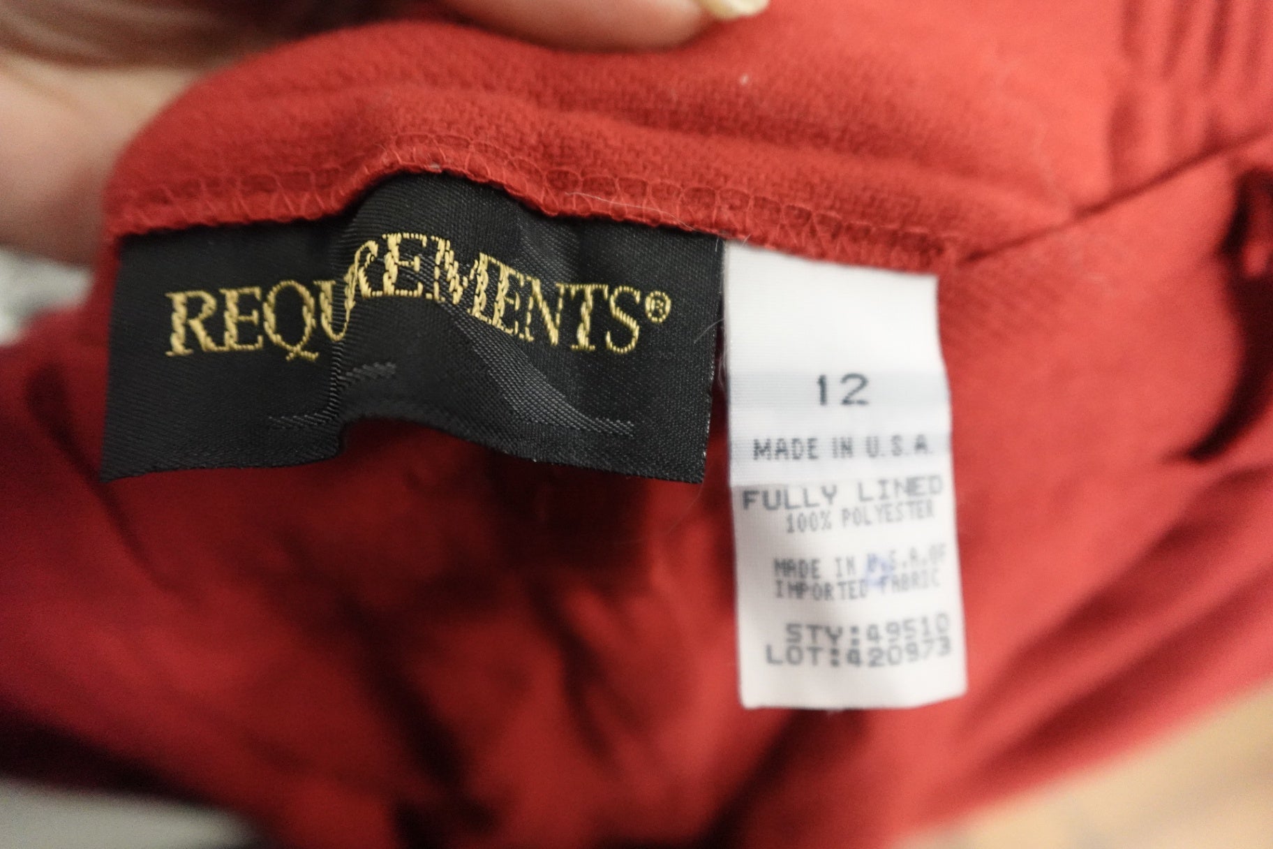 Requirements, Pants, 12