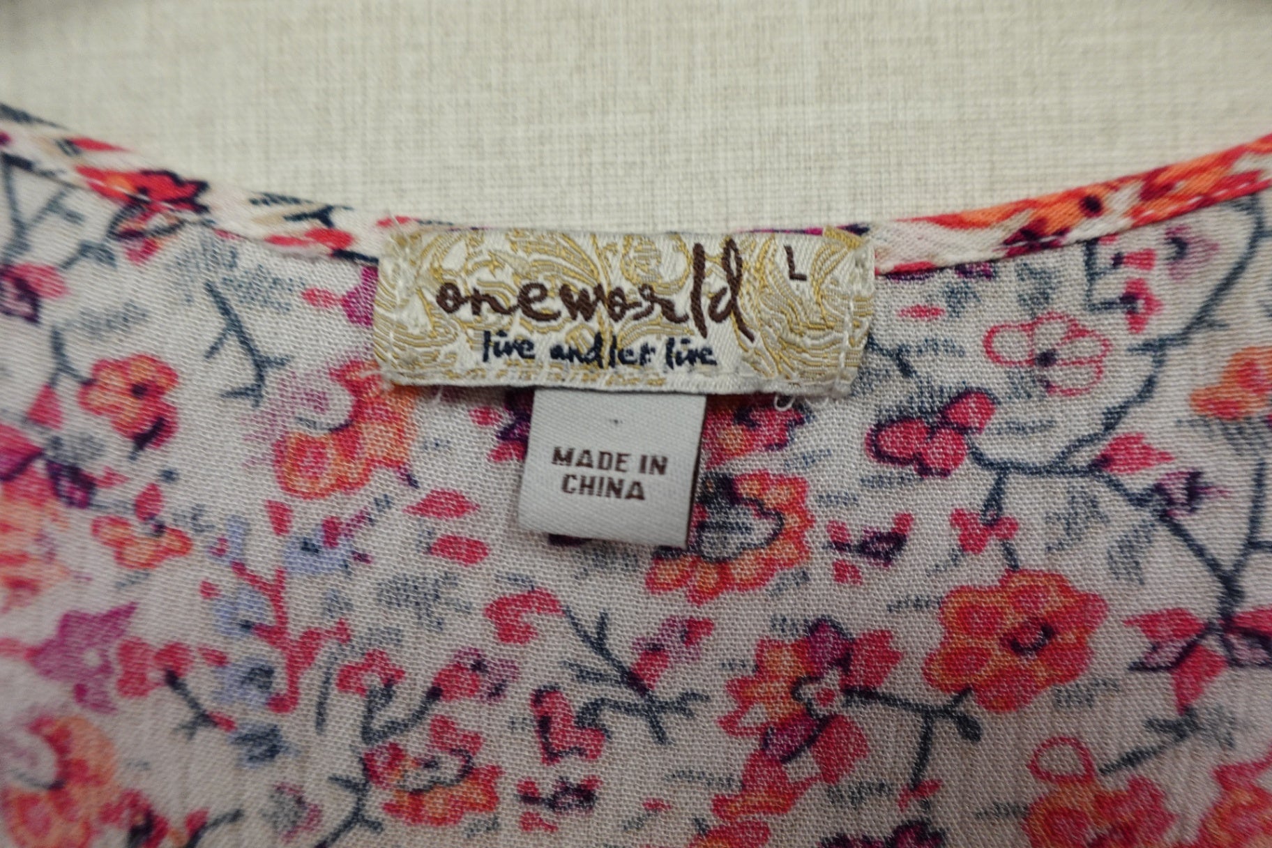 One World, Long Sleeves Top, Large