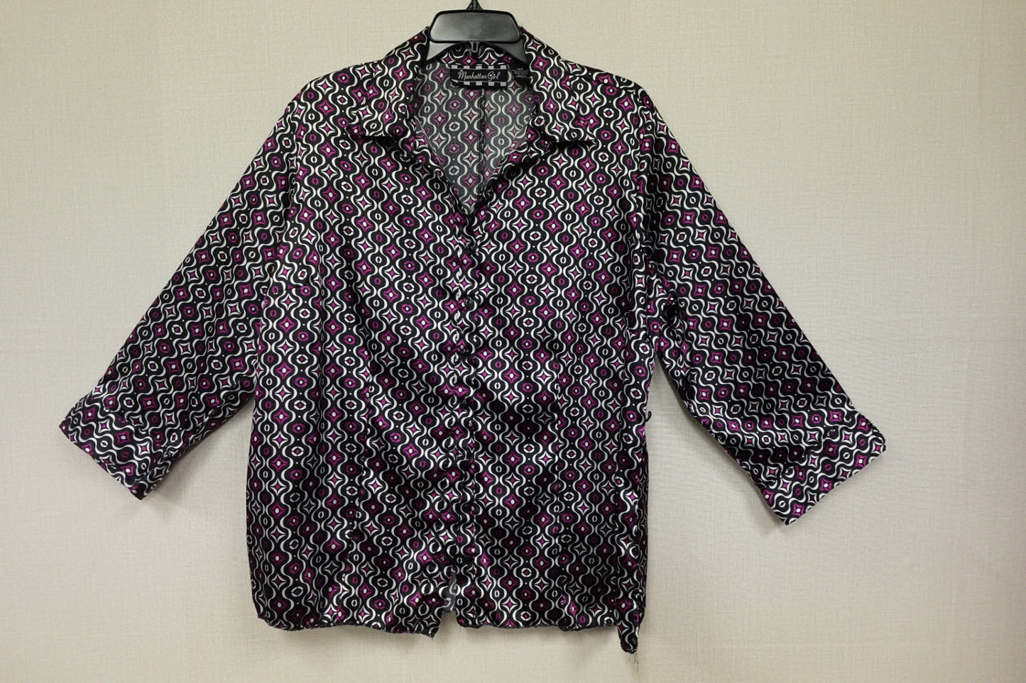 Manhattan Girl, 3/4 Sleeve Top, 16W