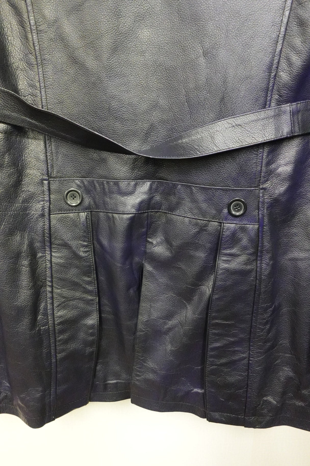 Verillas Lifestyles, NWT- Indigo Blue Leather Jacket, Size 14