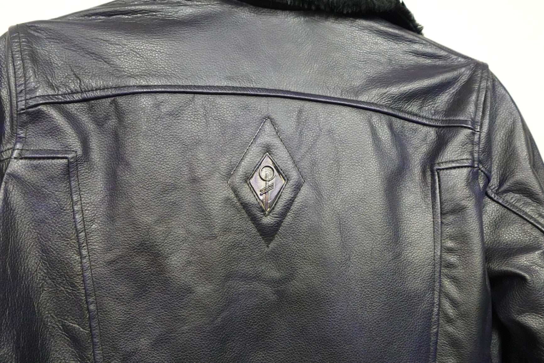 Verillas Lifestyles, NWT- Indigo Blue Leather Jacket, Size 14