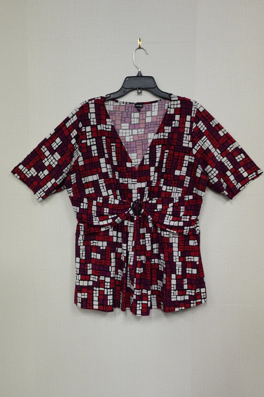 Rafaella, Short Sleeves Top, XL (1X)