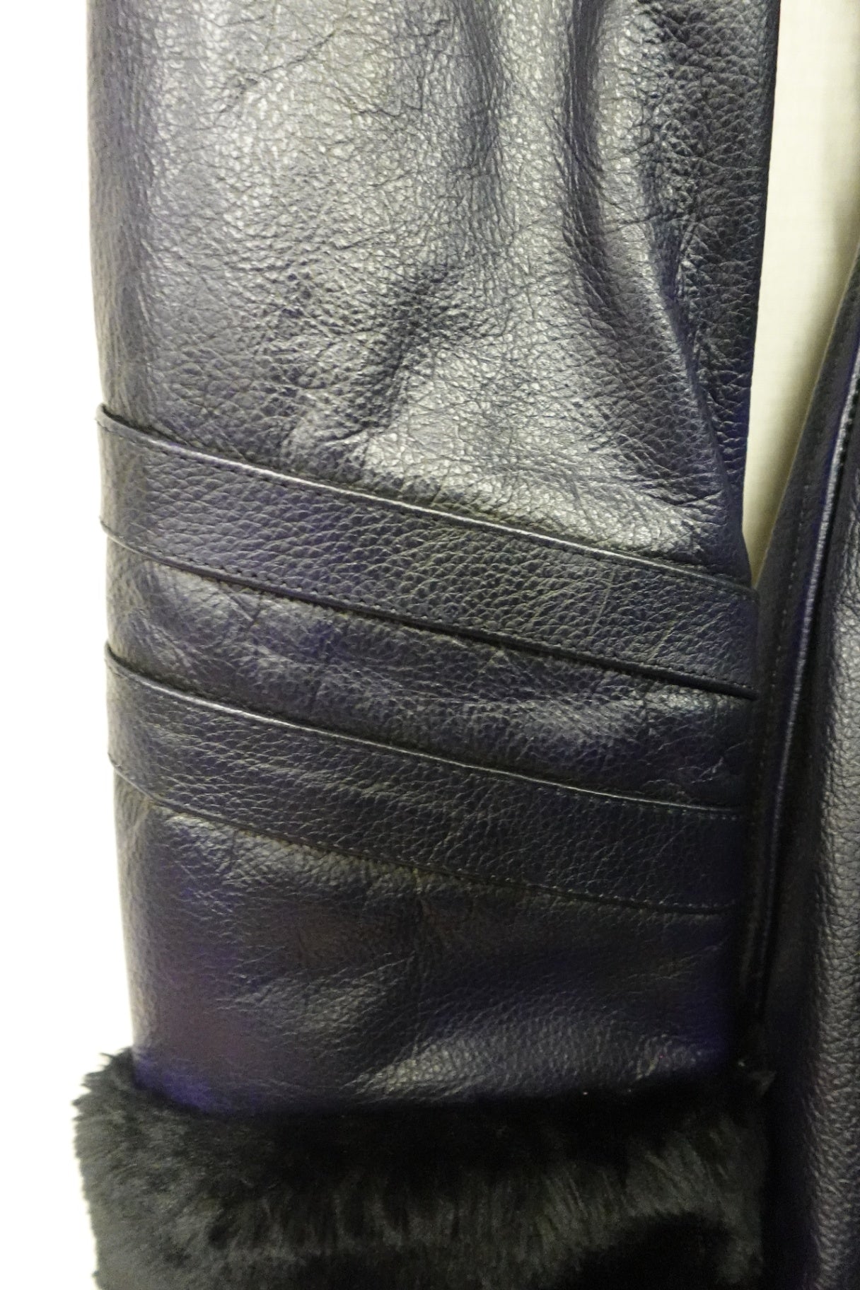 Verillas Lifestyles, NWT- Indigo Blue Leather Jacket, Size 14