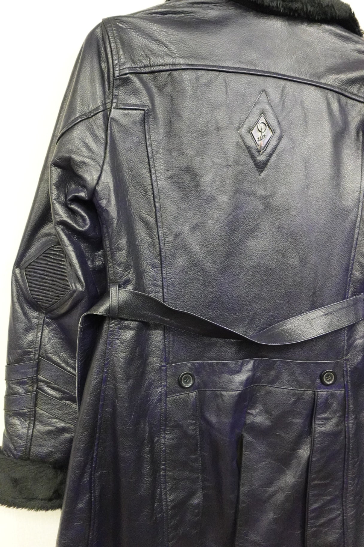 Verillas Lifestyles, NWT- Indigo Blue Leather Jacket, Size 14