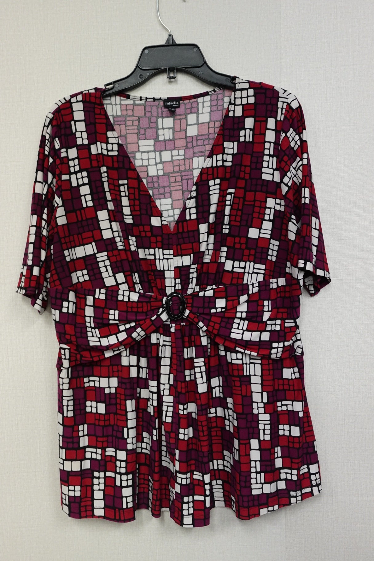 Rafaella, Short Sleeves Top, XL (1X)