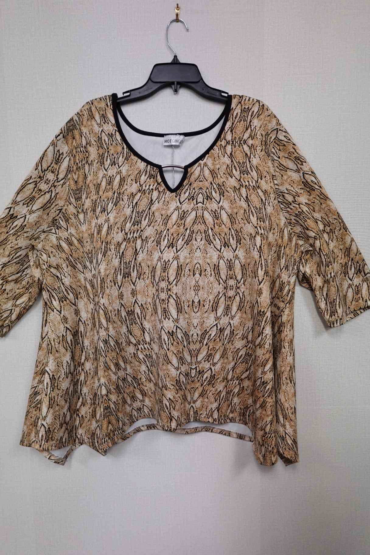HOT GINGER, Short Sleeves Top, 3X/4X