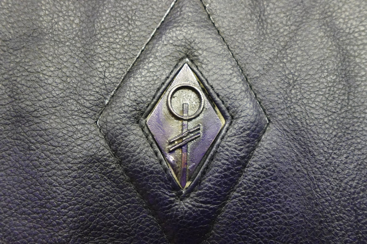 Verillas Lifestyles, NWT- Indigo Blue Leather Jacket, Size 14