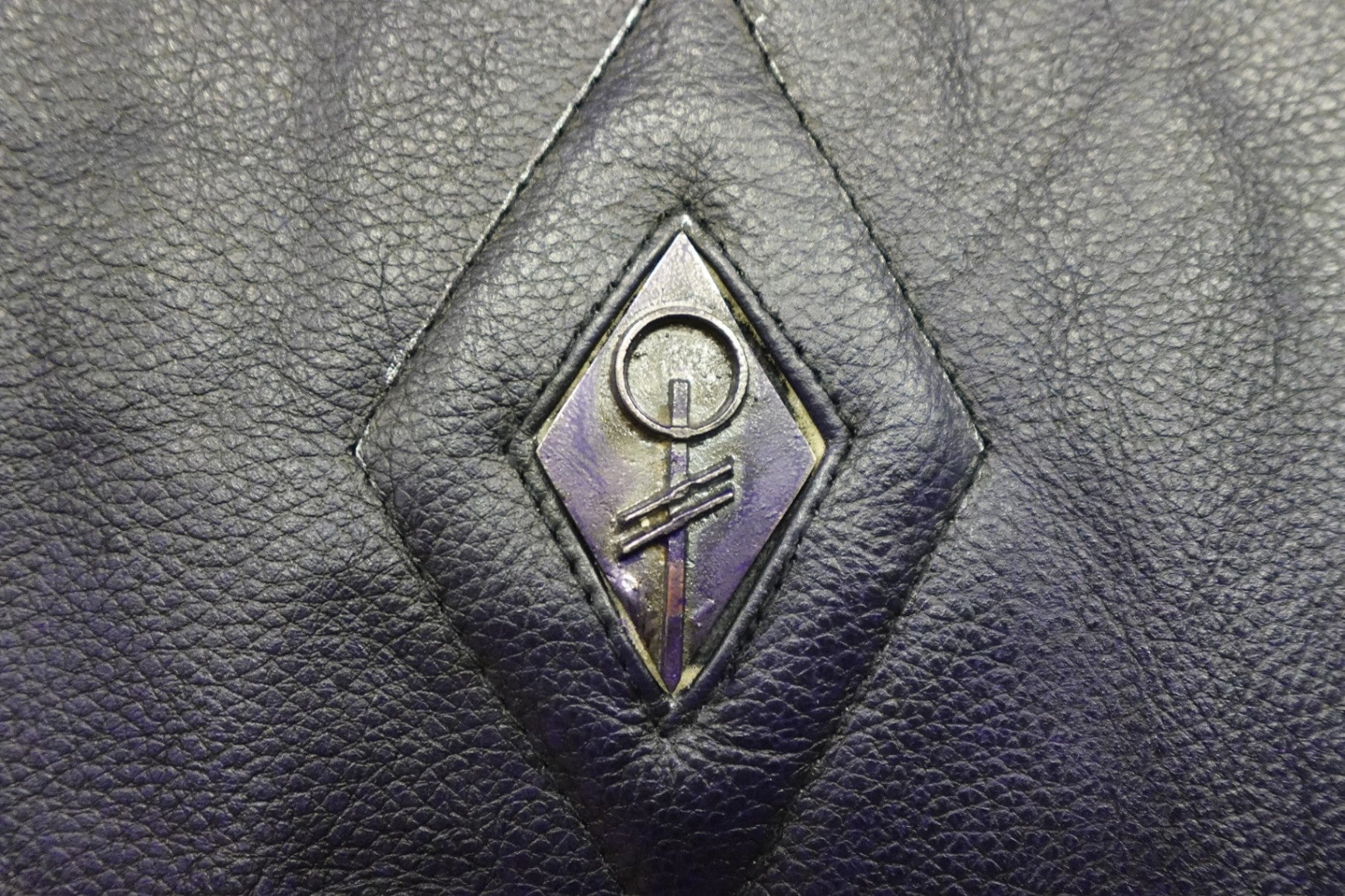 Verillas Lifestyles, NWT- Indigo Blue Leather Jacket, Size 14