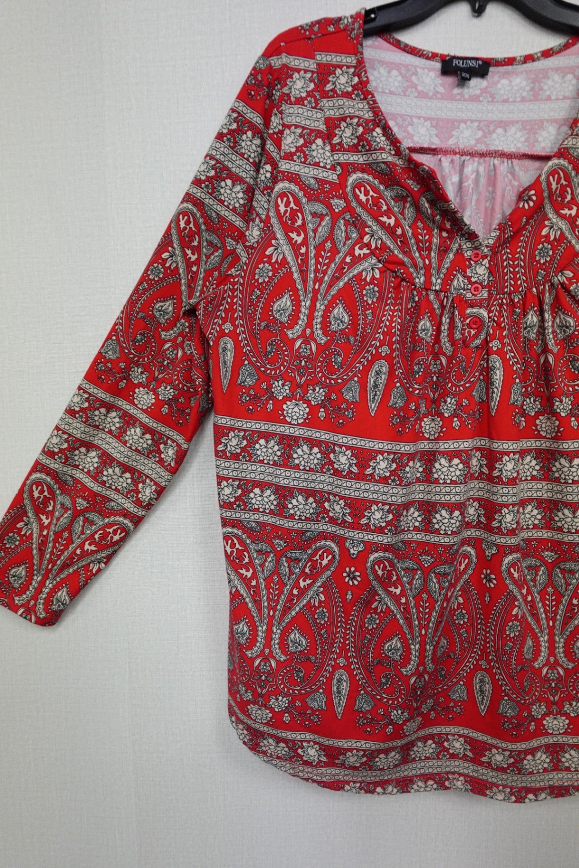 Folunsi, Long Sleeves Top, 2X