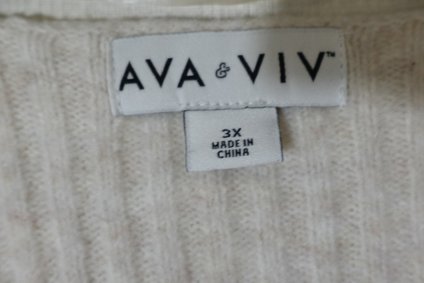 AVA & VIV, Long Sleeves Top, 3X