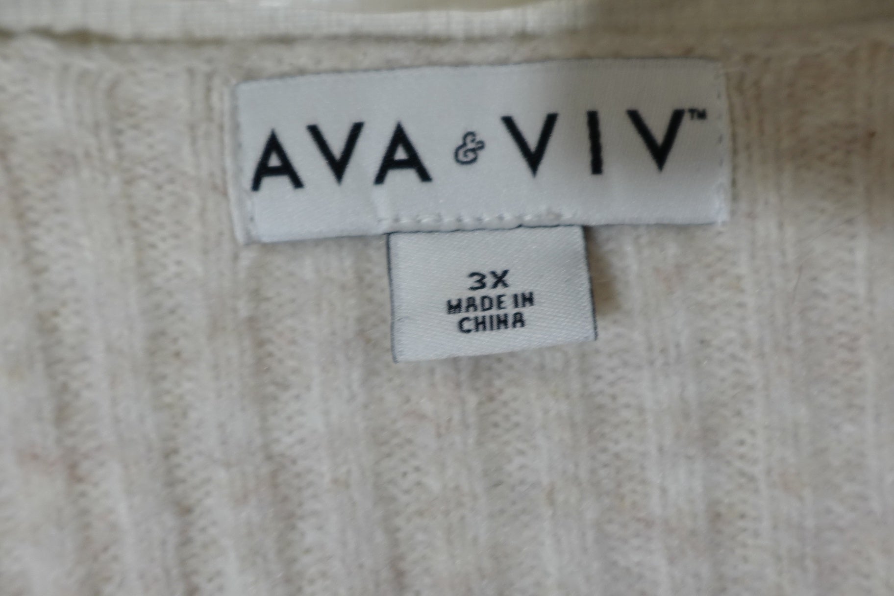 AVA & VIV, Long Sleeves Top, 3X