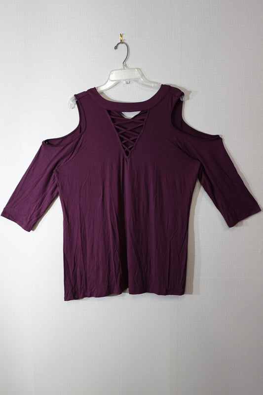 Torrid, 3/4 Sleeve Cold- Shoulder Top, 3X