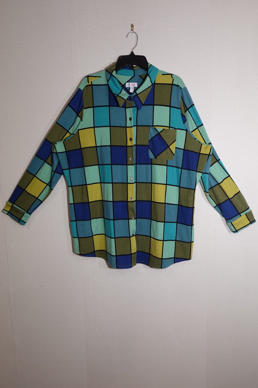 D & Co, Long Sleeves Top, 2X
