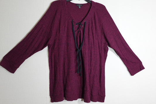 LANE BRYANT, Long Sleeves Top, 22W/24W