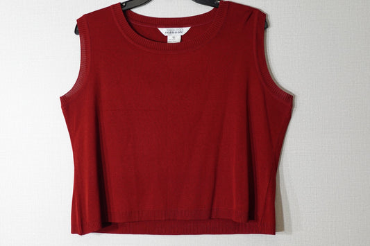 misook, sleeveless knit Short top, XL