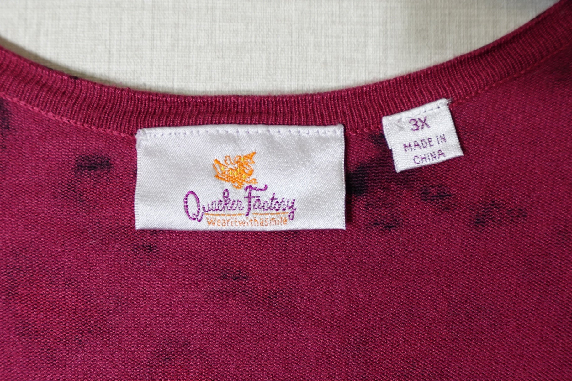 Quaker factory, Long Sleeves Top, 3X