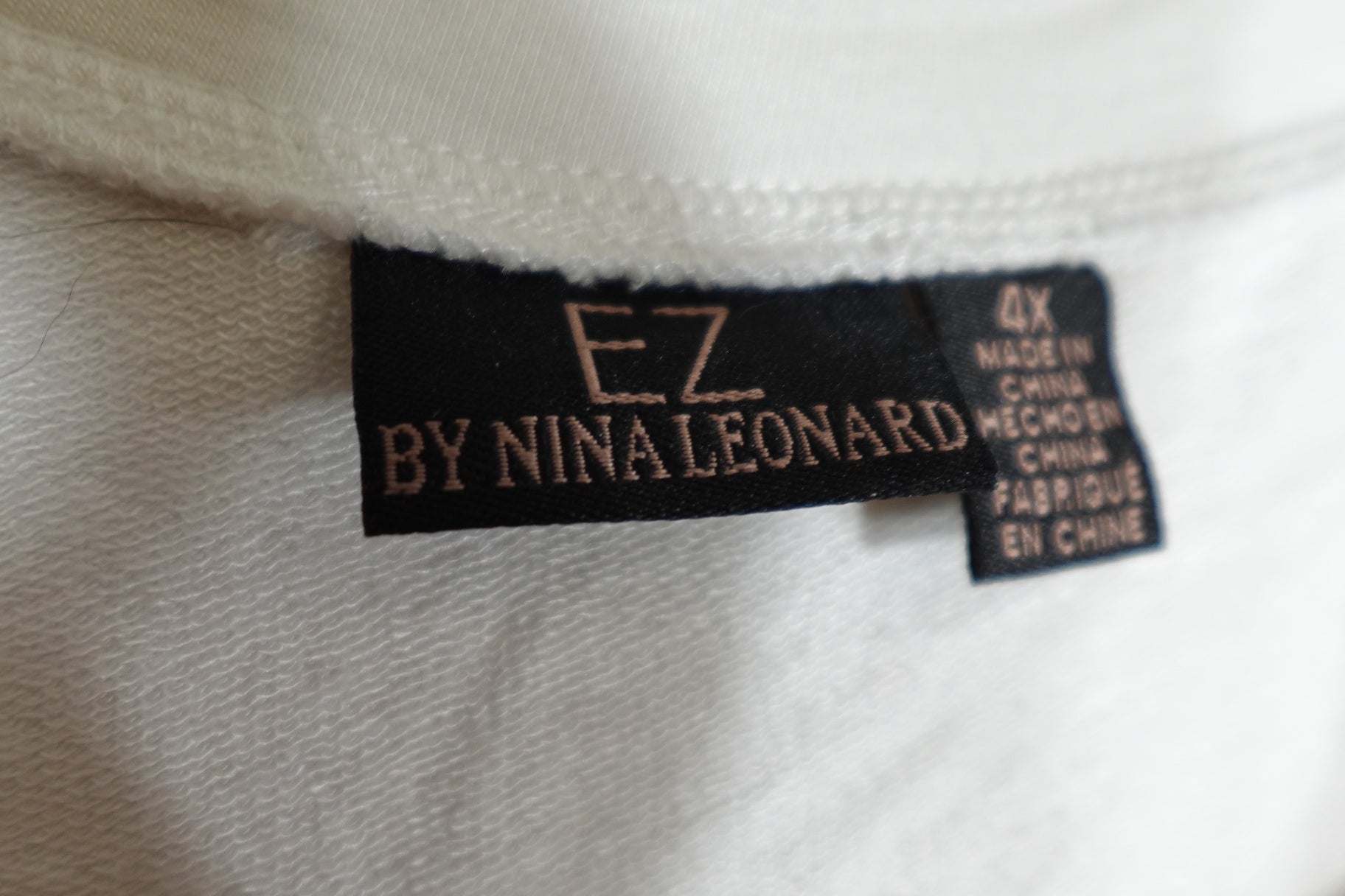 EZ By Nina Leonard, Long Sleeves Top, 4X