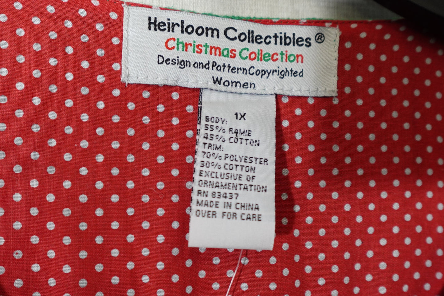 Heirloom Collectables, NWT Christmas Sweater, (XL) 1X