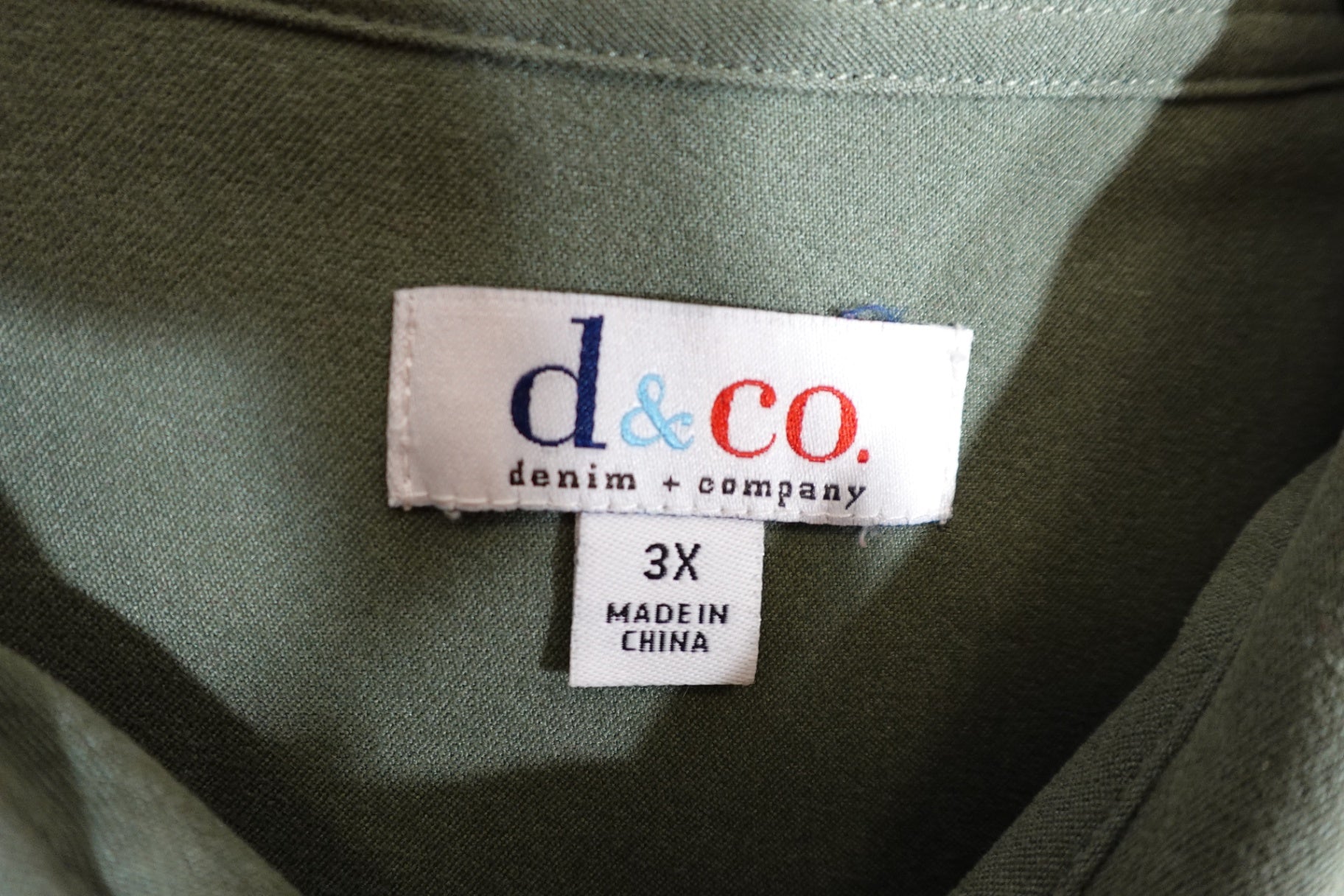 D & Co, 3/4 SLEEVE TOP, 3X