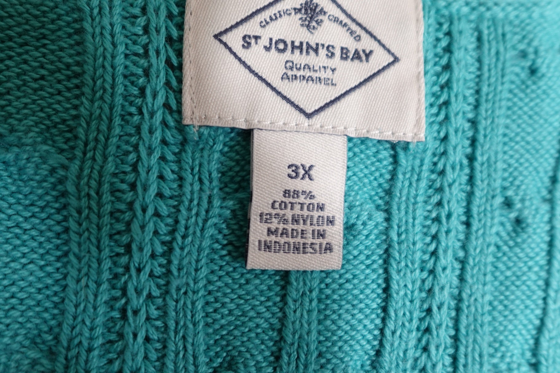 St. John's Bay, sweater, 3X