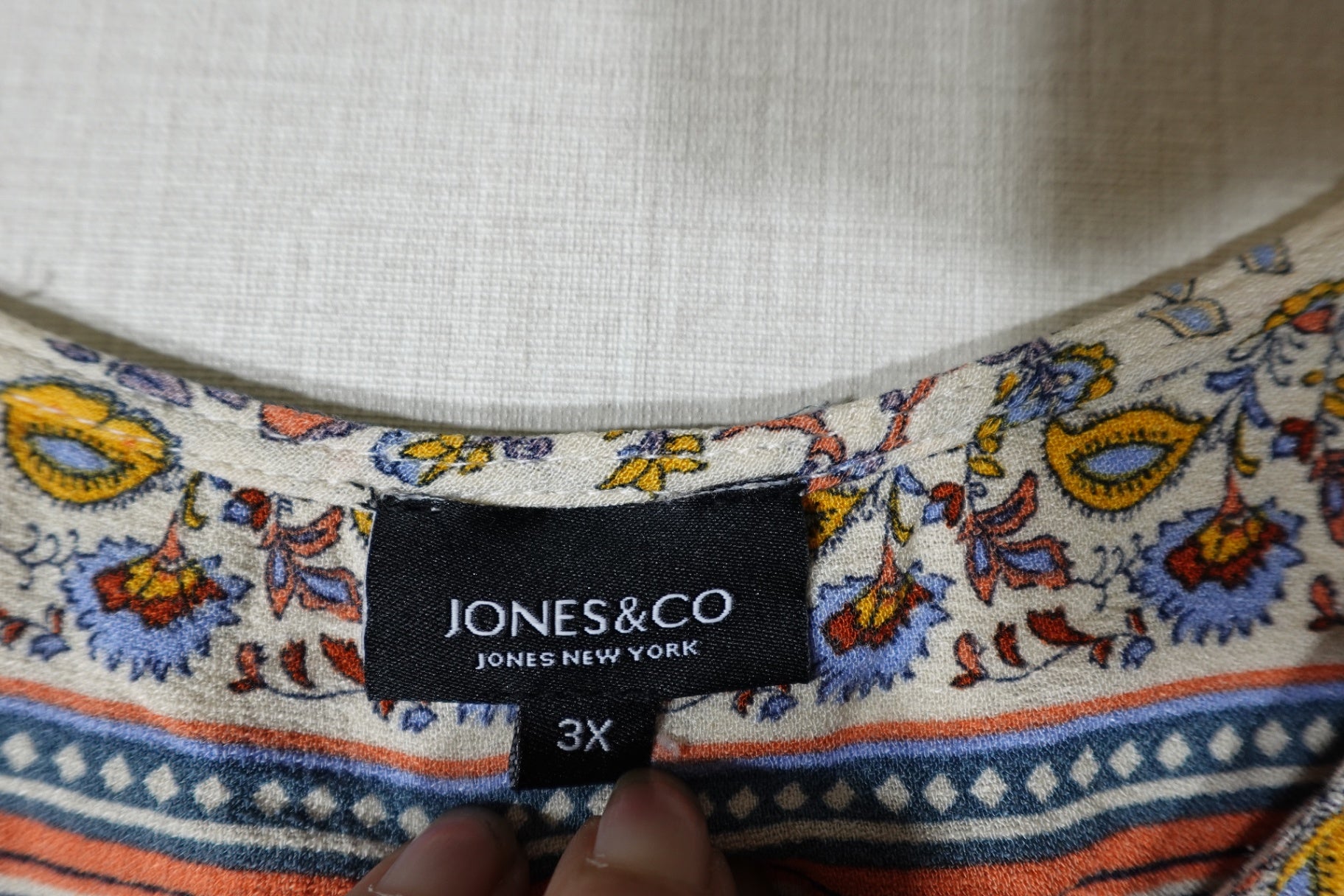 Jones New York, 3/4 SLEEVE TOP, 3X