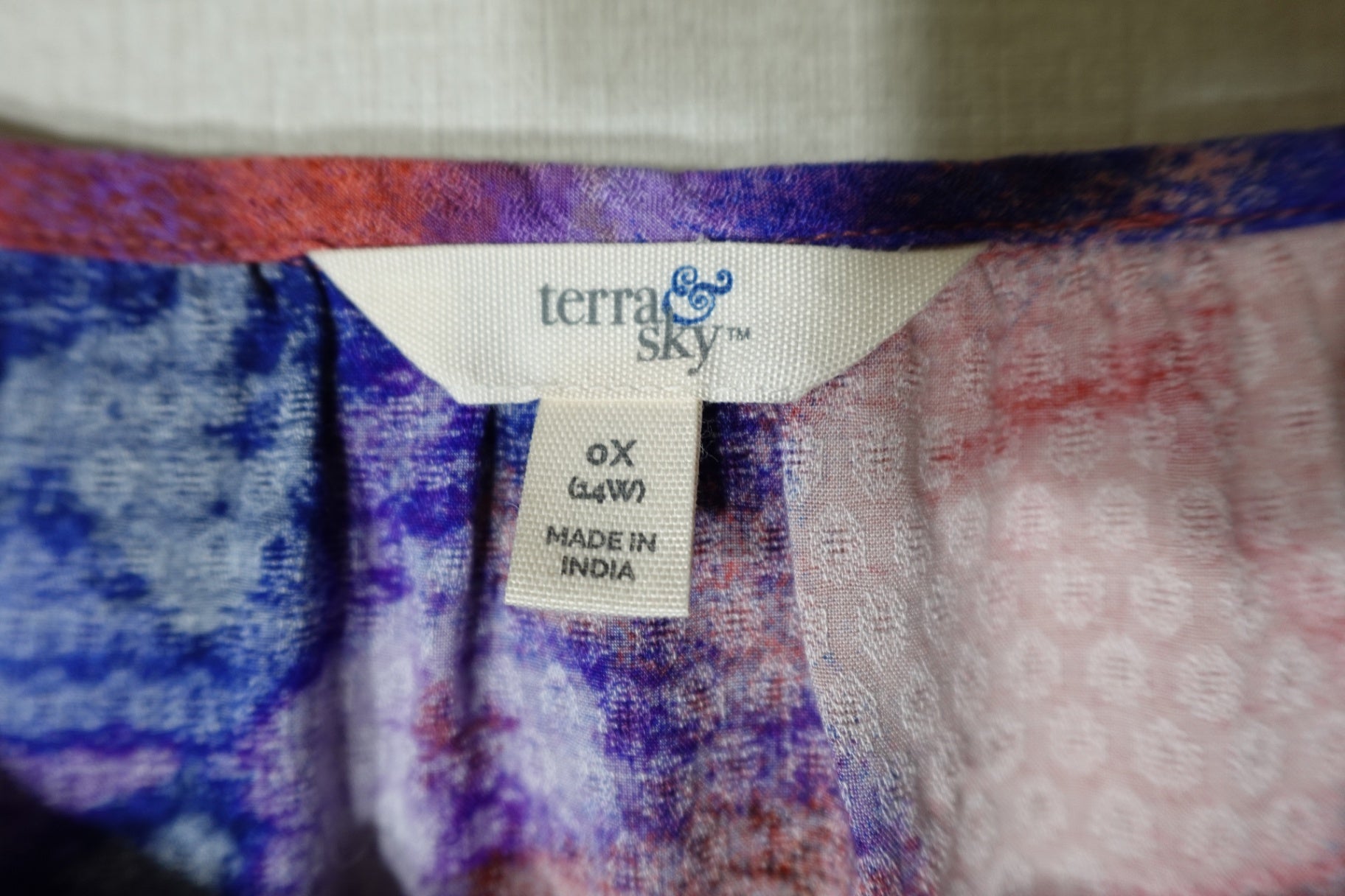 Terra & Sky, Long Sleeves Top, 14W