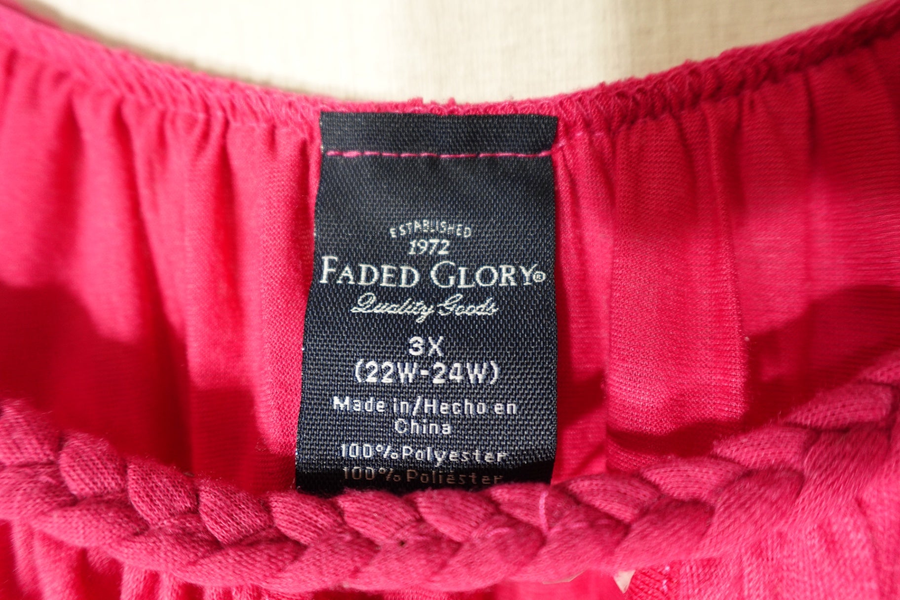 Faded Glory, SHORT SLEEVED TOP, 22/24