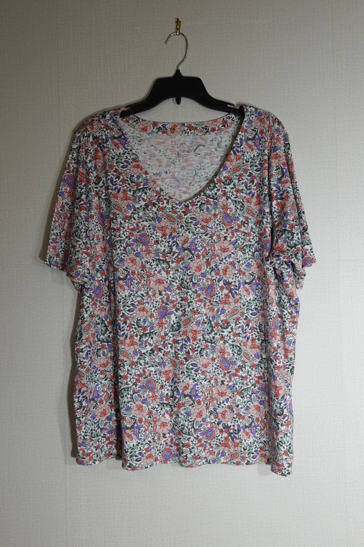 J jill, SHORT SLEEVED TOP, 2X