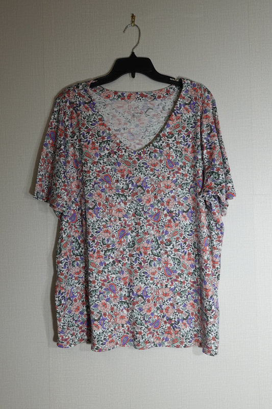 J jill, SHORT SLEEVED TOP, 2X