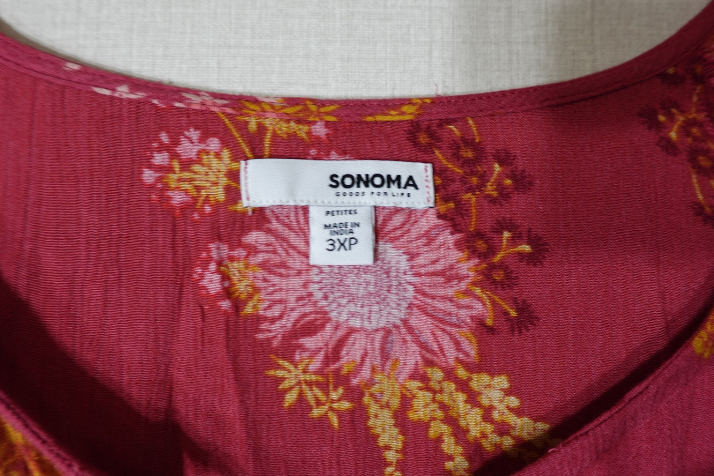 Sonoma, 3/4 Sleeves Top, 3XP