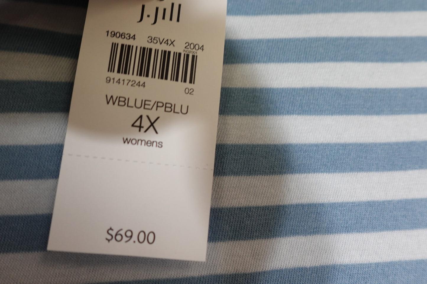 J jill, NWT 3/4 SLEEVED TOP, 4X