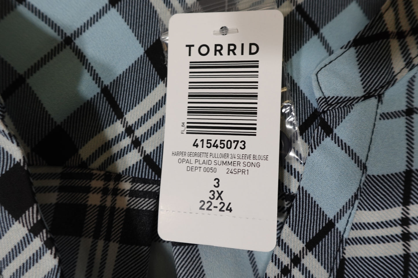 Torrid, NWT 3/4 Sleeve Top, 3X