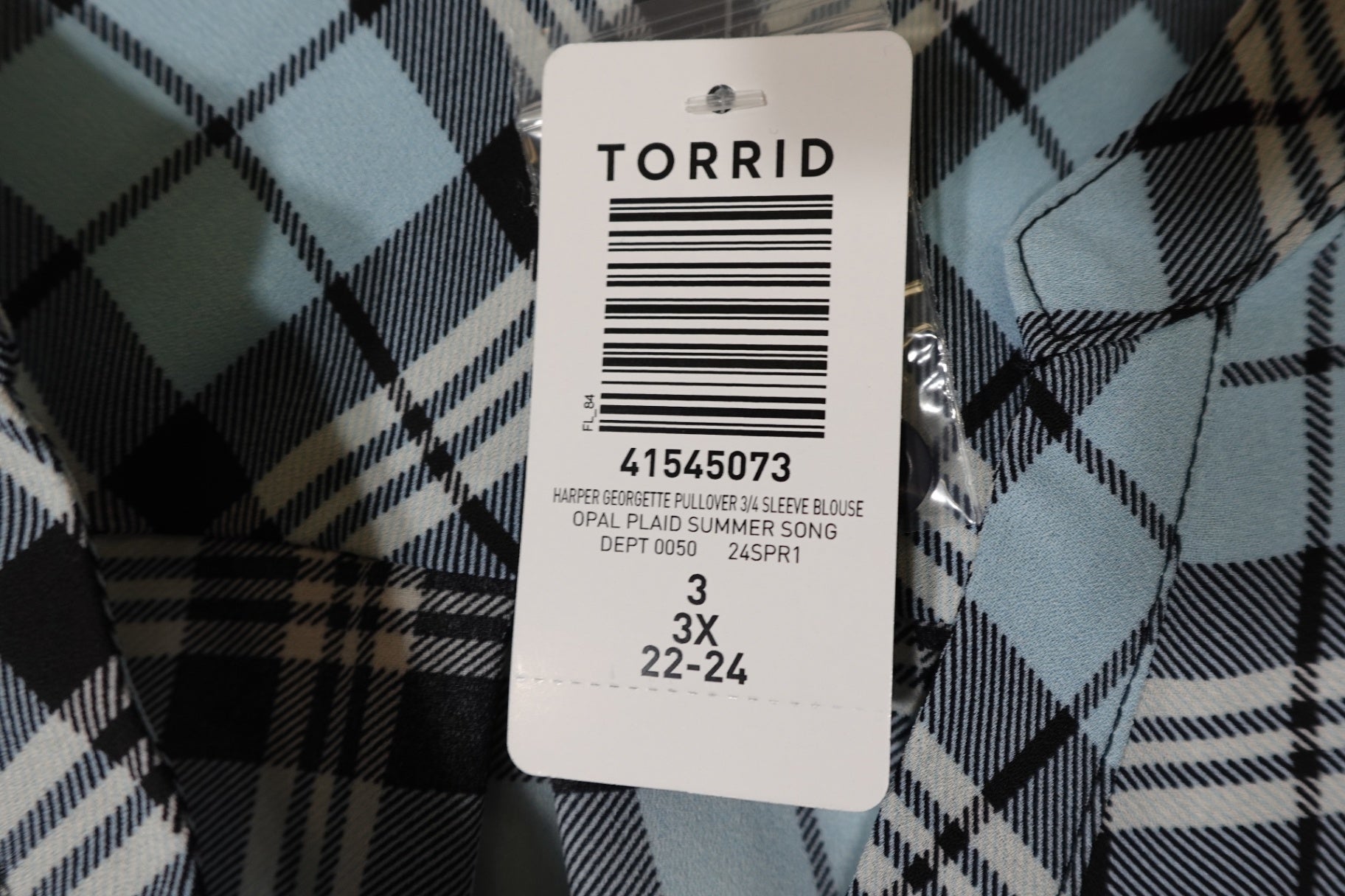 Torrid, NWT 3/4 Sleeve Top, 3X