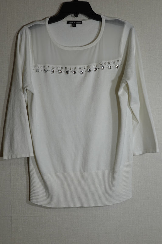 Cable & Gauge, 3/4 Sleeve Top, XL