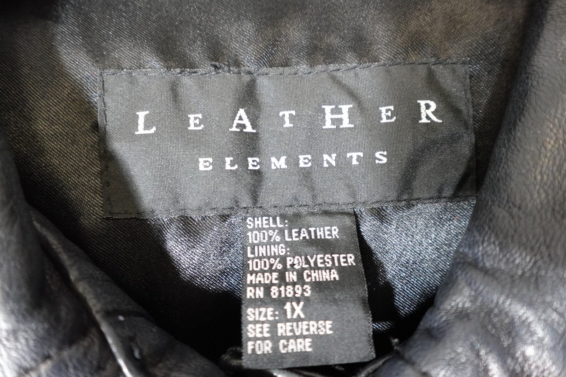 Leather Elements, Leather Jacket, XL (1X)