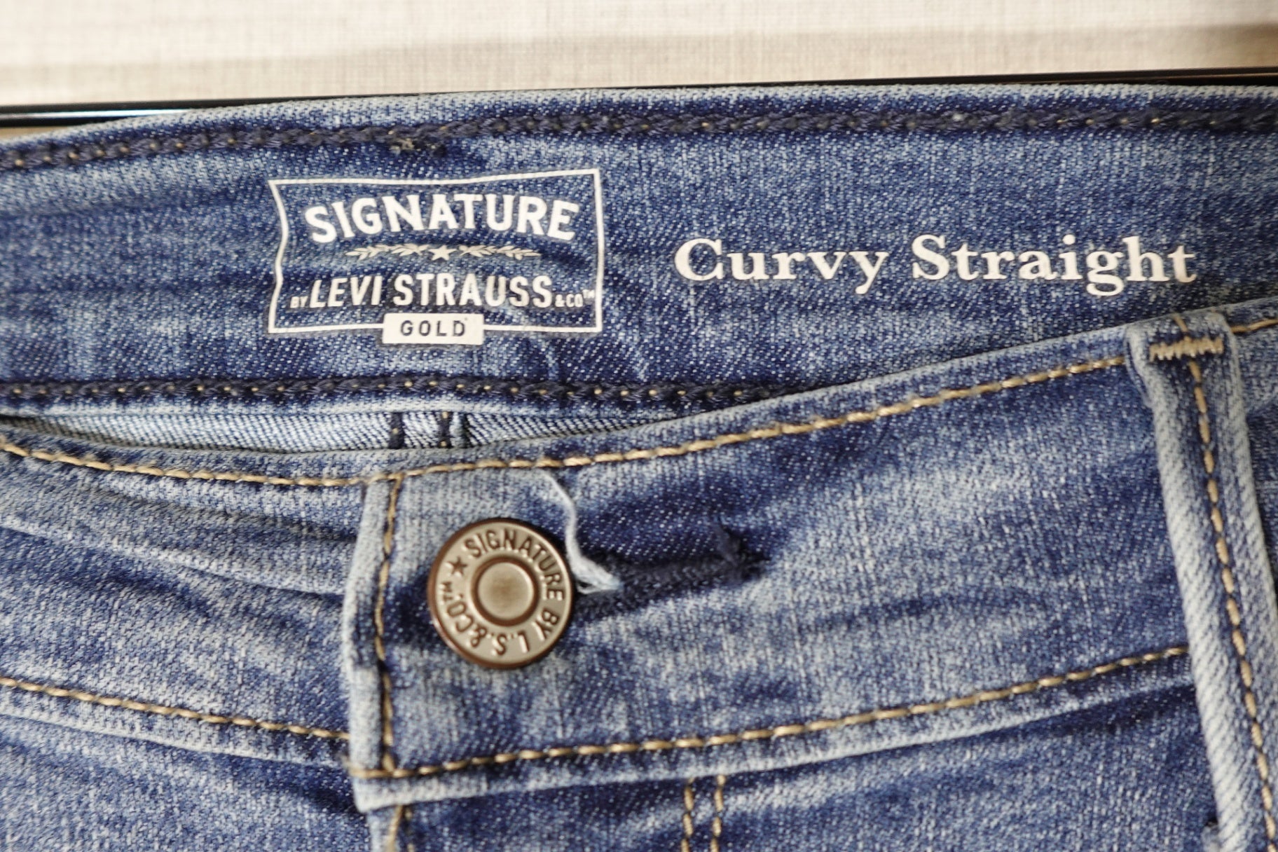 Signature Strauss, jeans: curvy straight, 18W