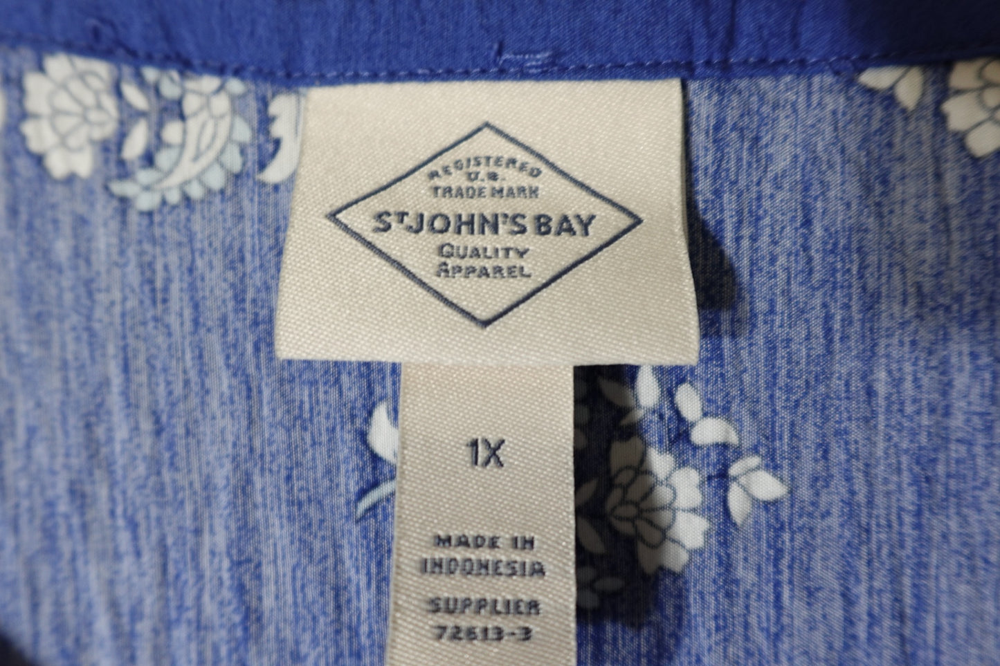 St. Johns Bay, 3/4 SLEEVE TOP, XL (1X)