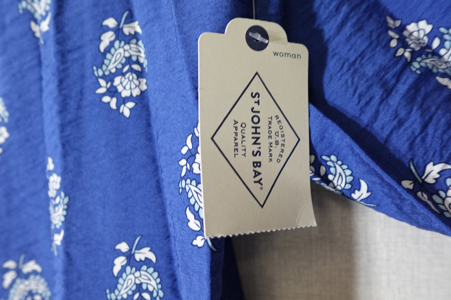 St. Johns Bay, 3/4 SLEEVE TOP, XL (1X)