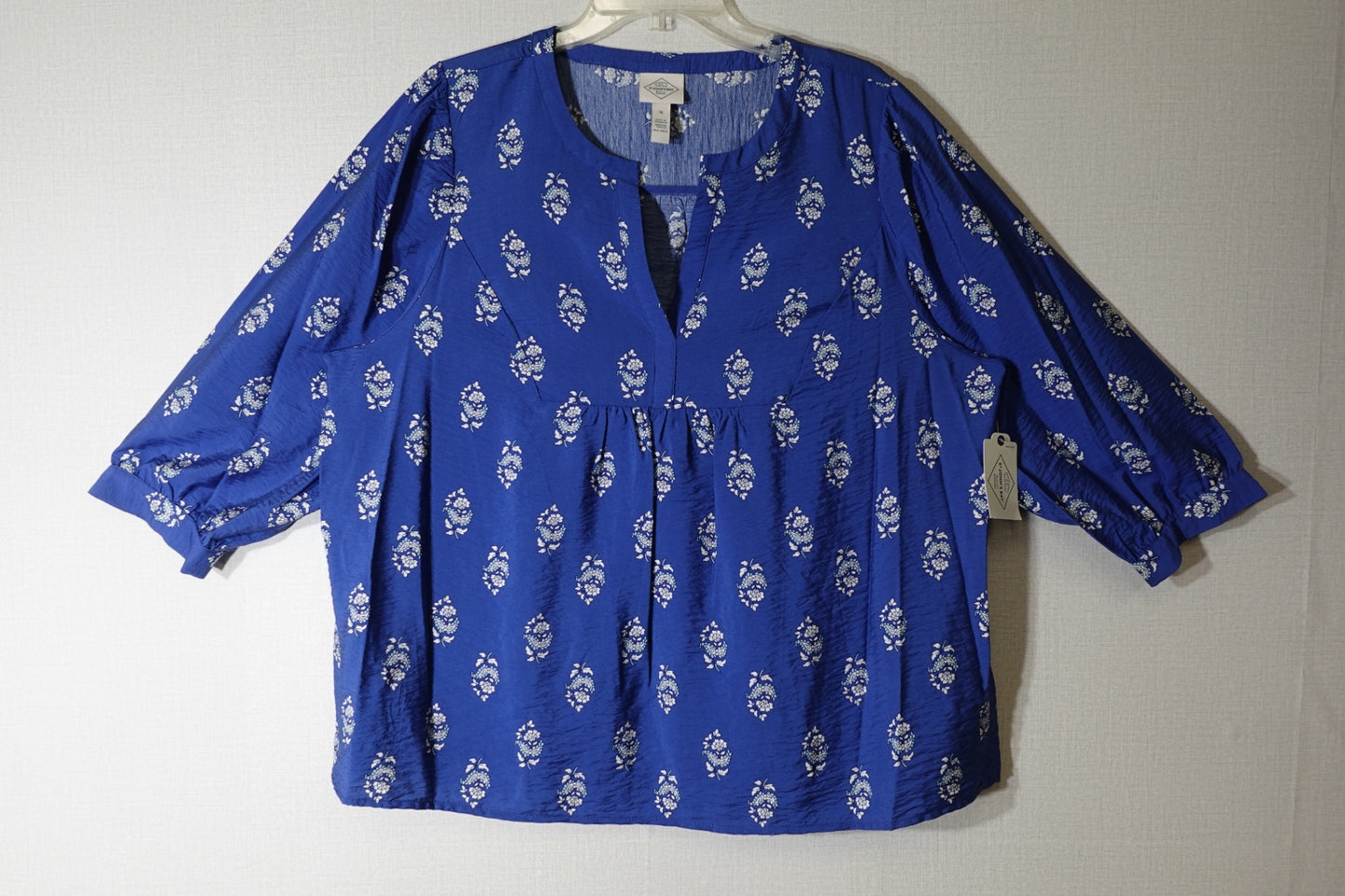 St. Johns Bay, 3/4 SLEEVE TOP, XL (1X)